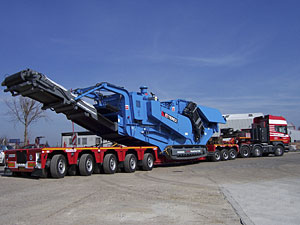 Перевозка дробилок тралом